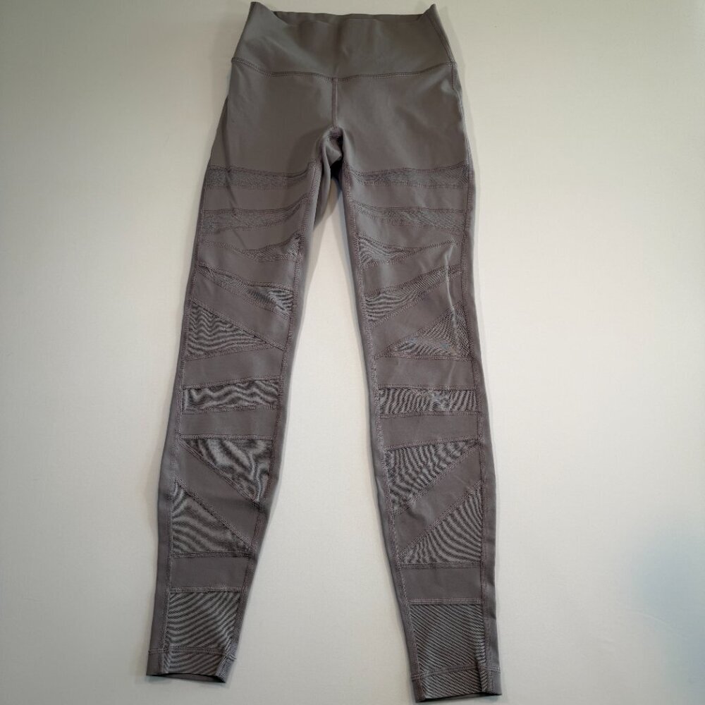 LULULEMON Wunder Under High Rise Tech Mesh Pant Gray 6 and FREE TOTE! - Picture 5 of 16